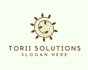 Natural Organic Swirl logo design