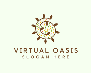 Natural Organic Swirl logo design