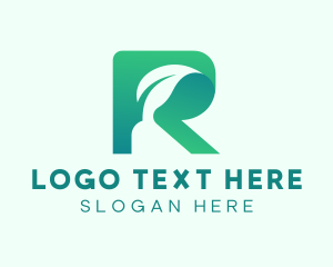 Leaf Letter R logo design