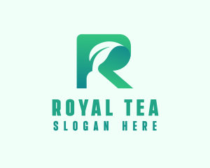 Eco Leaf Letter R logo design