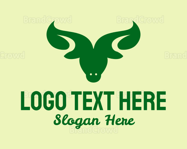 Organic Leaf Bull Logo