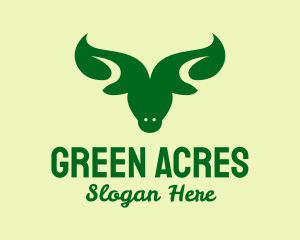 Organic Leaf Bull  logo design