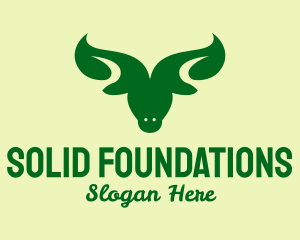Cattle - Organic Leaf Bull logo design