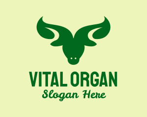 Organic Leaf Bull  logo design