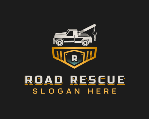 Pickup Truck Towing  logo design