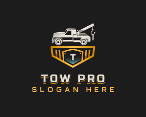 Pickup Truck Towing  logo design