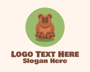Teddy - Cute Brown Bear logo design