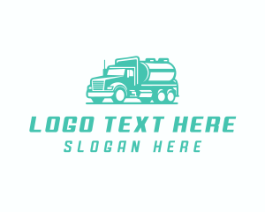 Truck - Tanker Truck Transportation Delivery logo design