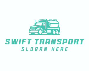 Tanker Truck Transportation Delivery logo design