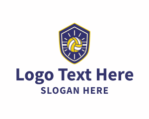 Sports Team - Volleyball Sports Shield logo design