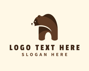 Forest - Grizzly Bear Animal logo design