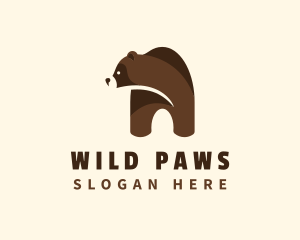 Grizzly Bear Animal logo design