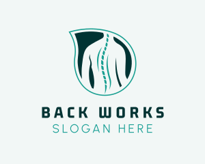 Back Spine Leaf  logo design
