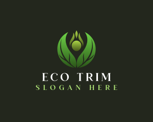 Leaf Eco Meditation logo design