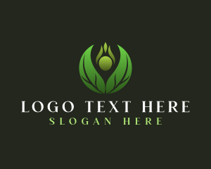 Medication - Leaf Eco Meditation logo design