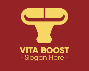 Vitamin - Medical Bull Capsule logo design