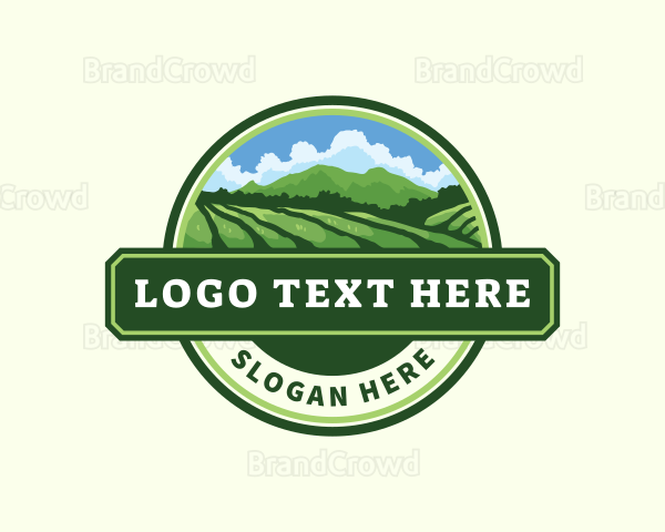 Farm Field Scenery Logo