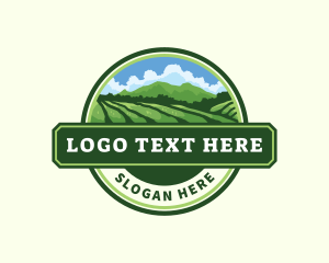 Badge - Farm Field Scenery logo design