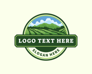 Farm Field Scenery Logo