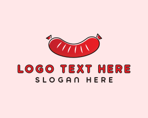 Sausage Deli Food Logo