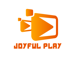 Playing - Gradient Play Box logo design