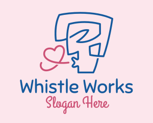 Human Heart Whistle logo design