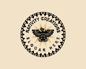 Tribal Ethnic Thunderbird  logo design