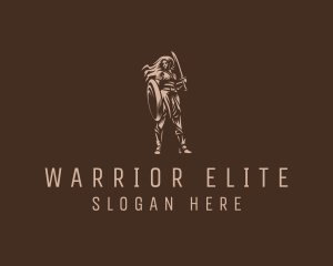Warrior Woman Barbarian logo design