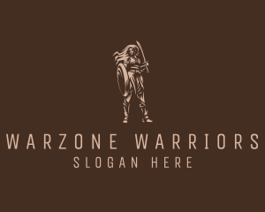 Warrior Woman Barbarian logo design