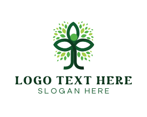 Eco Tree Person logo design