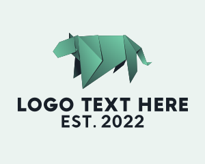 Wallpaper - Tiger Paper Origami logo design