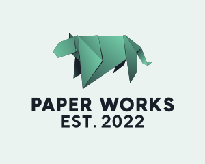 Paper - Tiger Paper Origami logo design