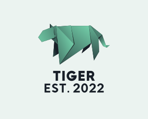 Tiger Paper Origami  logo design