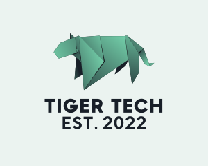 Tiger Paper Origami  logo design