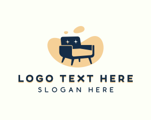Upholsterer - Armchair Furniture Chair logo design