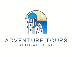 Tour - Santorini Travel Tour logo design