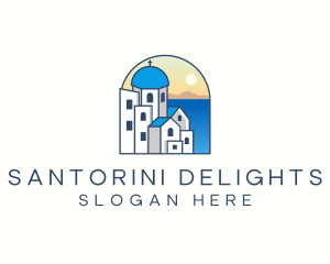 Santorini Travel Tour logo design