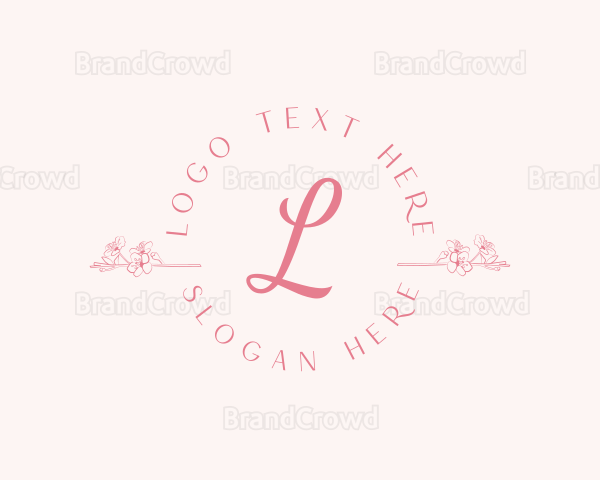 Feminine Floral Beauty Cosmetics Logo