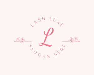 Feminine Floral Beauty Cosmetics  logo design