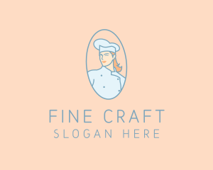 Female Chef Cook logo design