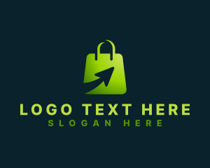 Supermarket - Shopping Bag Arrow logo design