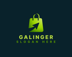 Supermarket - Shopping Bag Arrow logo design
