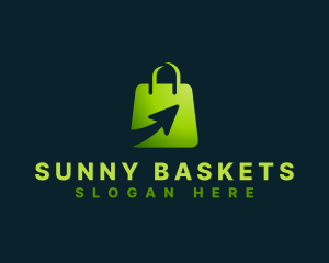 Shopping Bag Arrow logo design