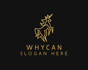 Golden Business Unicorn  Logo