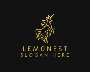 Golden - Golden Business Unicorn logo design