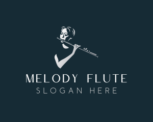 Flute Music Entertainment logo design