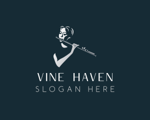 Flute Music Entertainment logo design