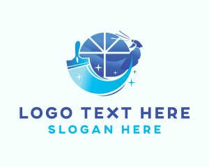 Cleaner - Window Squeegee Cleaning logo design