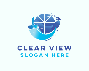 Window Squeegee Cleaning logo design