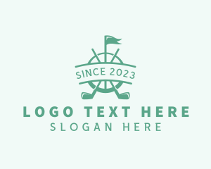 Golf Course - Golf Club Flag logo design